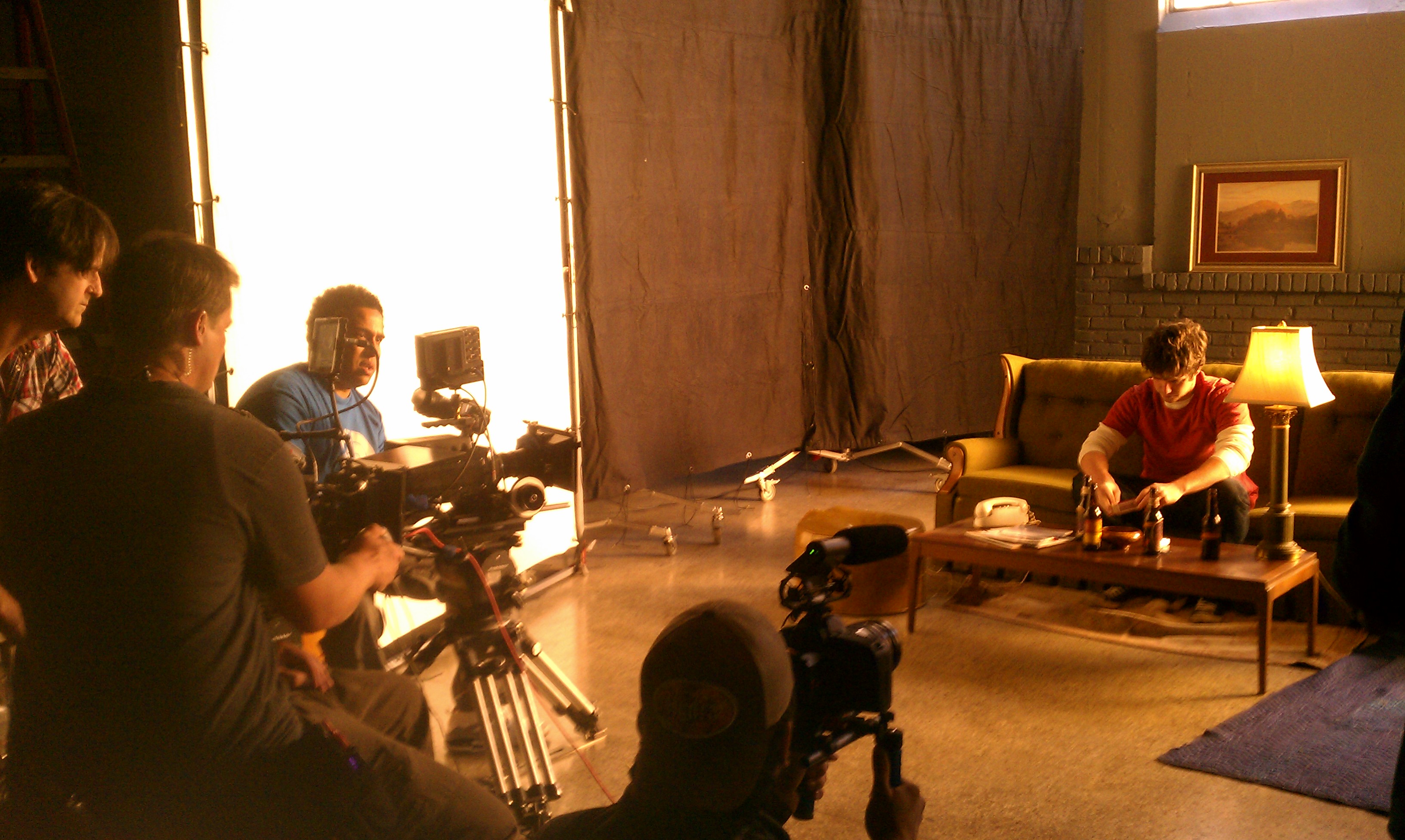 Working on set with Eric Church.