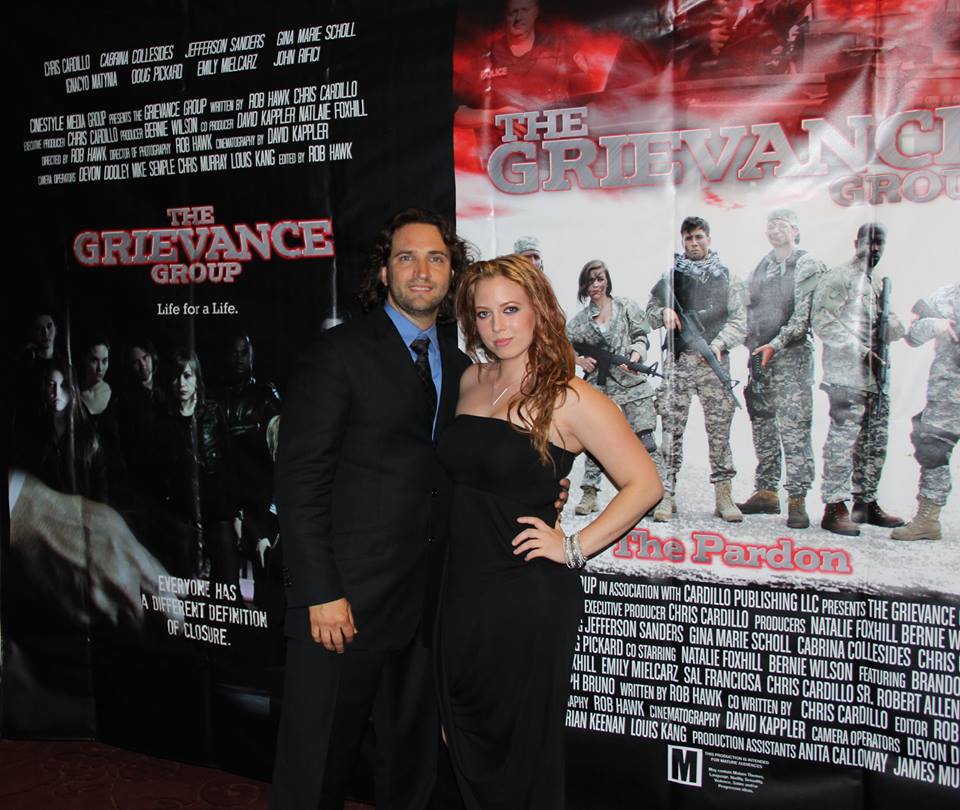 Cabrina Collesides and Chris Cardillo at the Premiere of The Grievance Group.