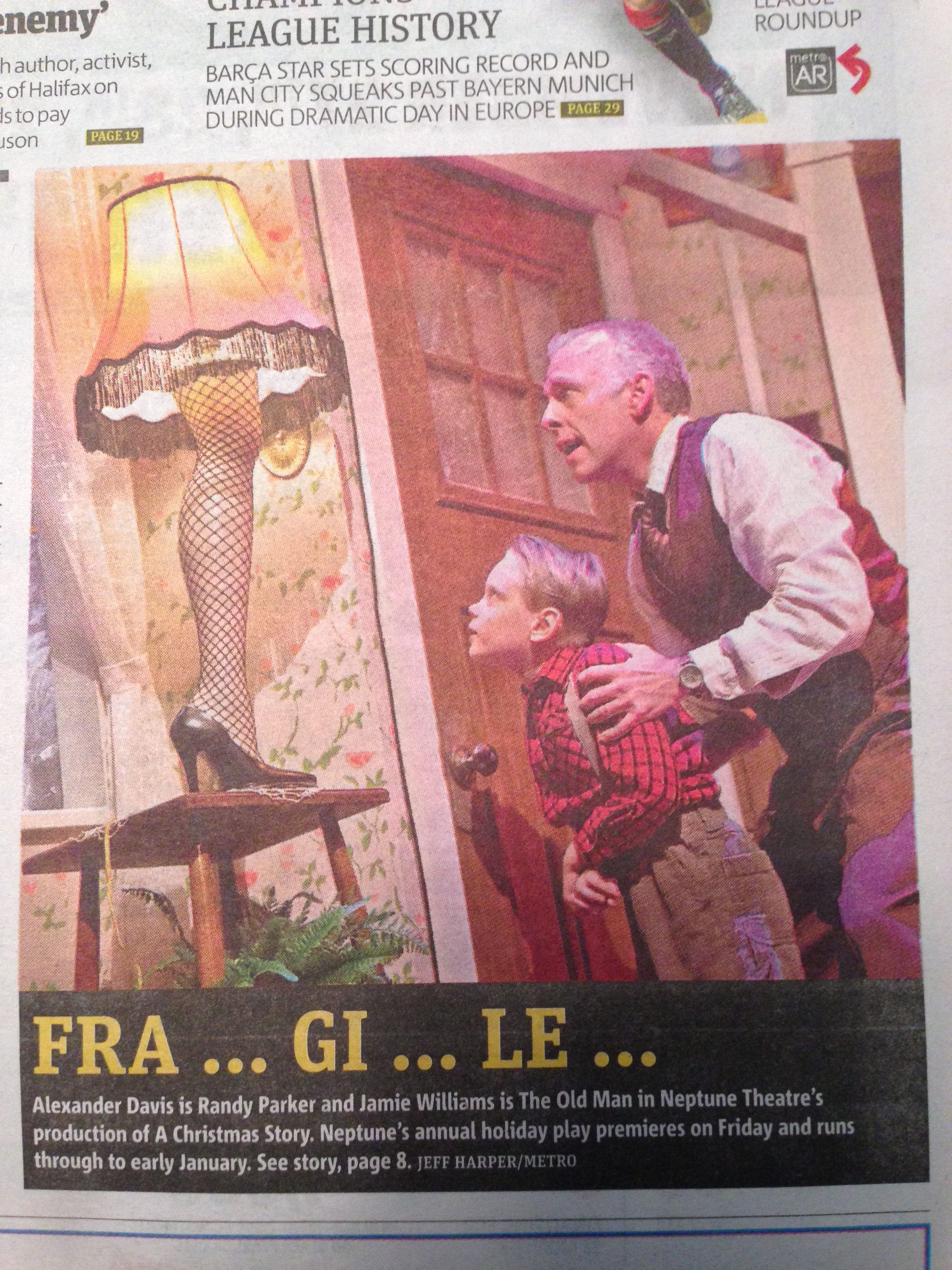 Front Page - Alexander Davis and Jamie Williams in A Christmas Story