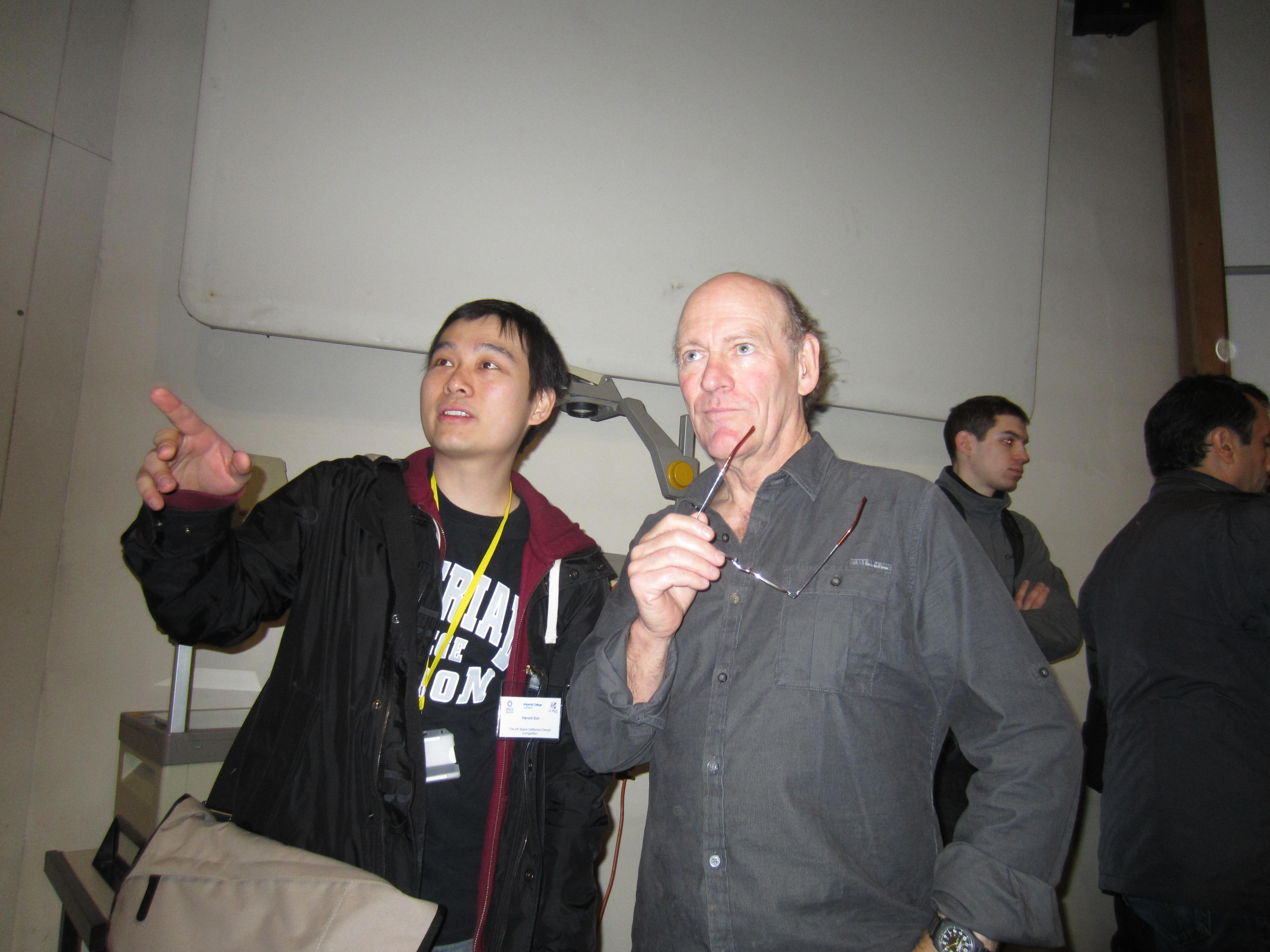 Harold Soh and Randall at the UK Space Design Competition London, UK.