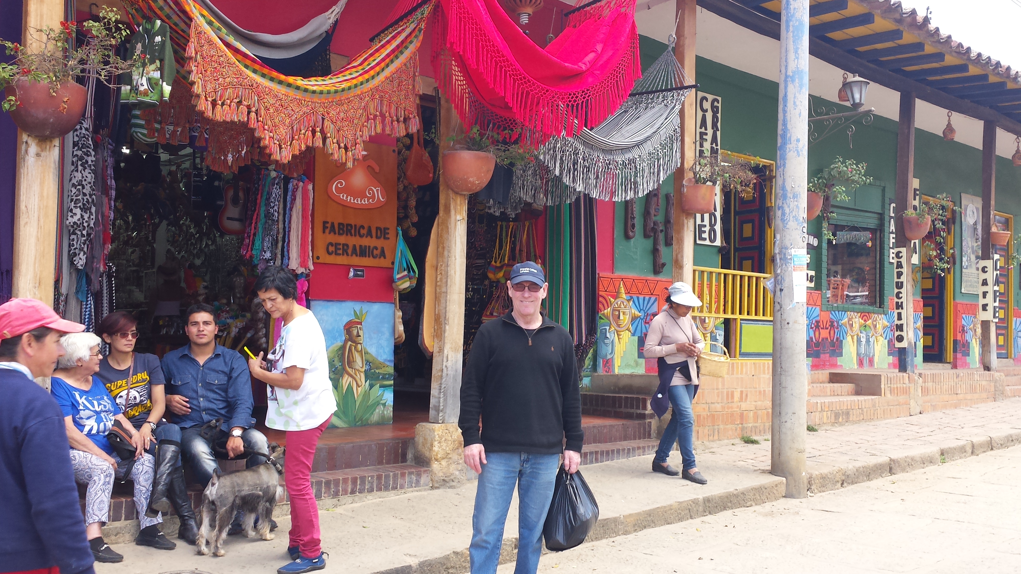 Randall in a colorful village near Villa de Leyva north of Bogota, Columbia.