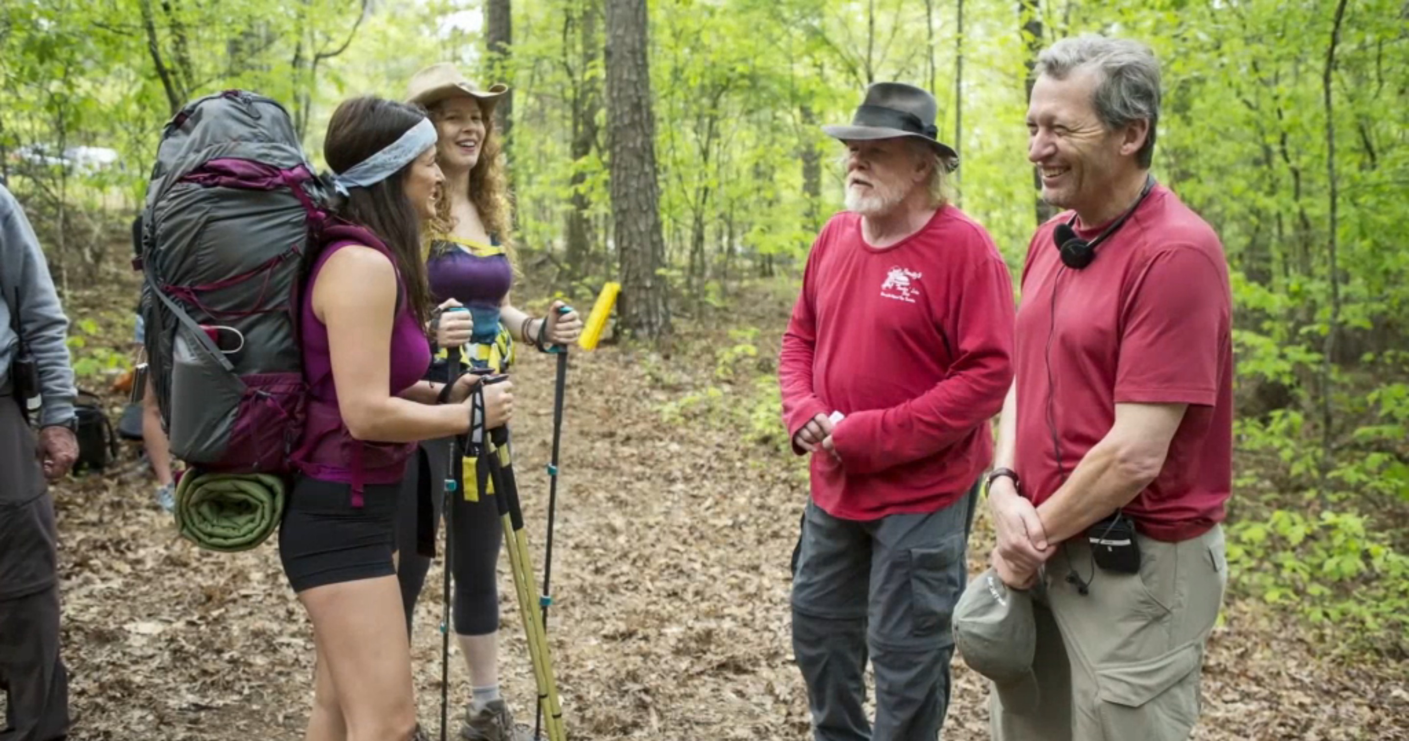 Rachel Woodhouse with Nick Nolte, Ken Kwapis, and Katie Groshong on A Walk in the Woods