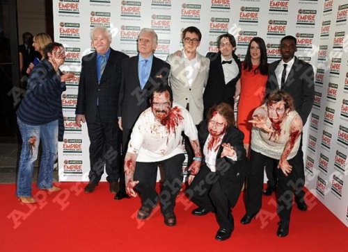 Empire Awards 2012 with cast of Cockneys v Zombies Cockneys: Dudley Sutton, Alan Ford, Matthias Hoene, Harry Treadaway, Michele Ryan and Ashley Thomas Zombies (l - r) Susan Oliver, Jeremy Oliver, Martin Clark , Nina Romaine