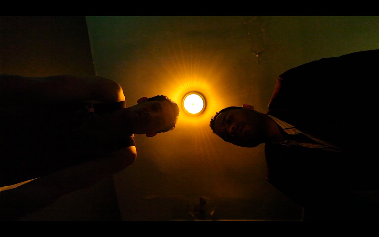 Production still from 'The Disposables'. Damon Erik Williams with co-star Anthony Comis.