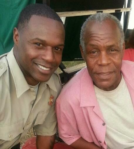 Jermaine Rivers and Danny Glover on the set of Killing Winston Jones