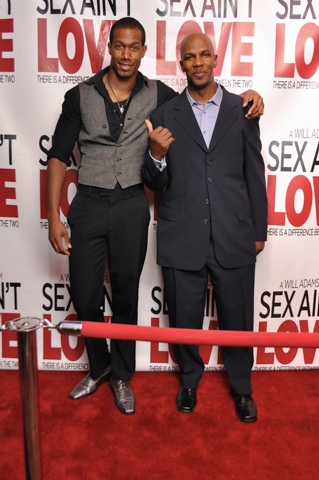 Aubrey Jillil Marquez and Will Adams on the red carpet at the Sex Ain't Love Premiere at the Chicago Icon Theater