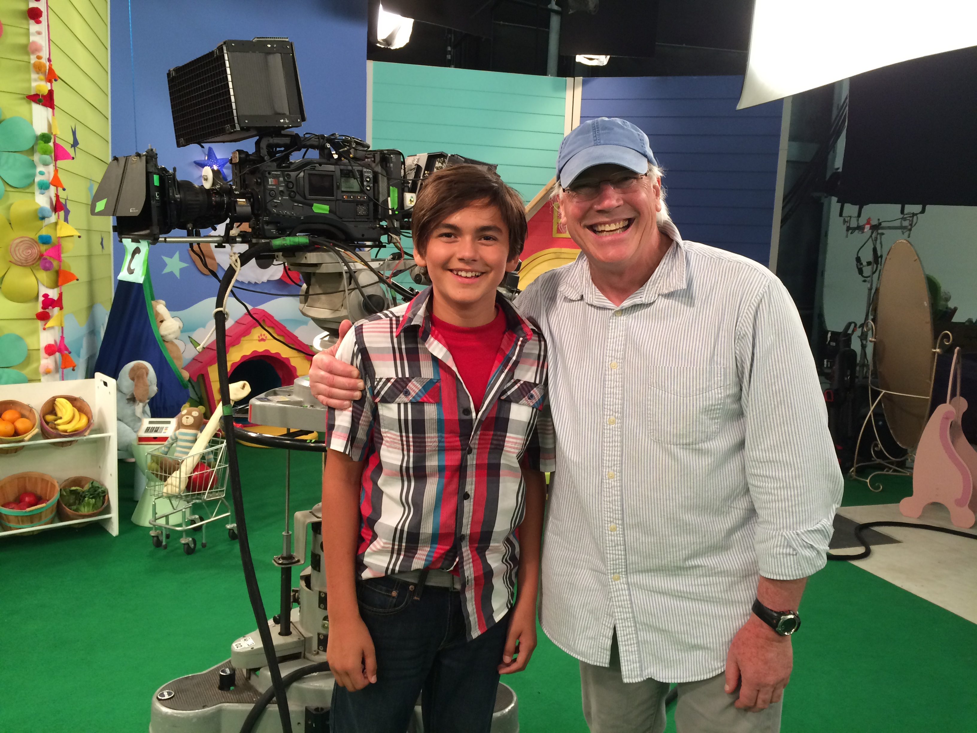 Director Hugh Martin & Ashton on set of Mutt & Stuff- Episode Game of Bones 2015