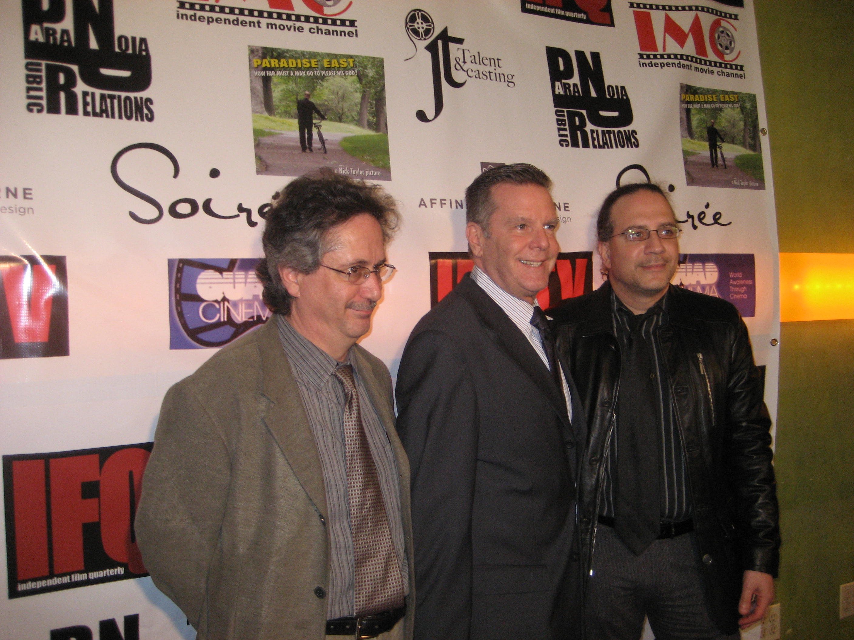 Opening Night, NYC, April 28, 2011, Paul Brenner, Paul Kelly and Angelo Kay.