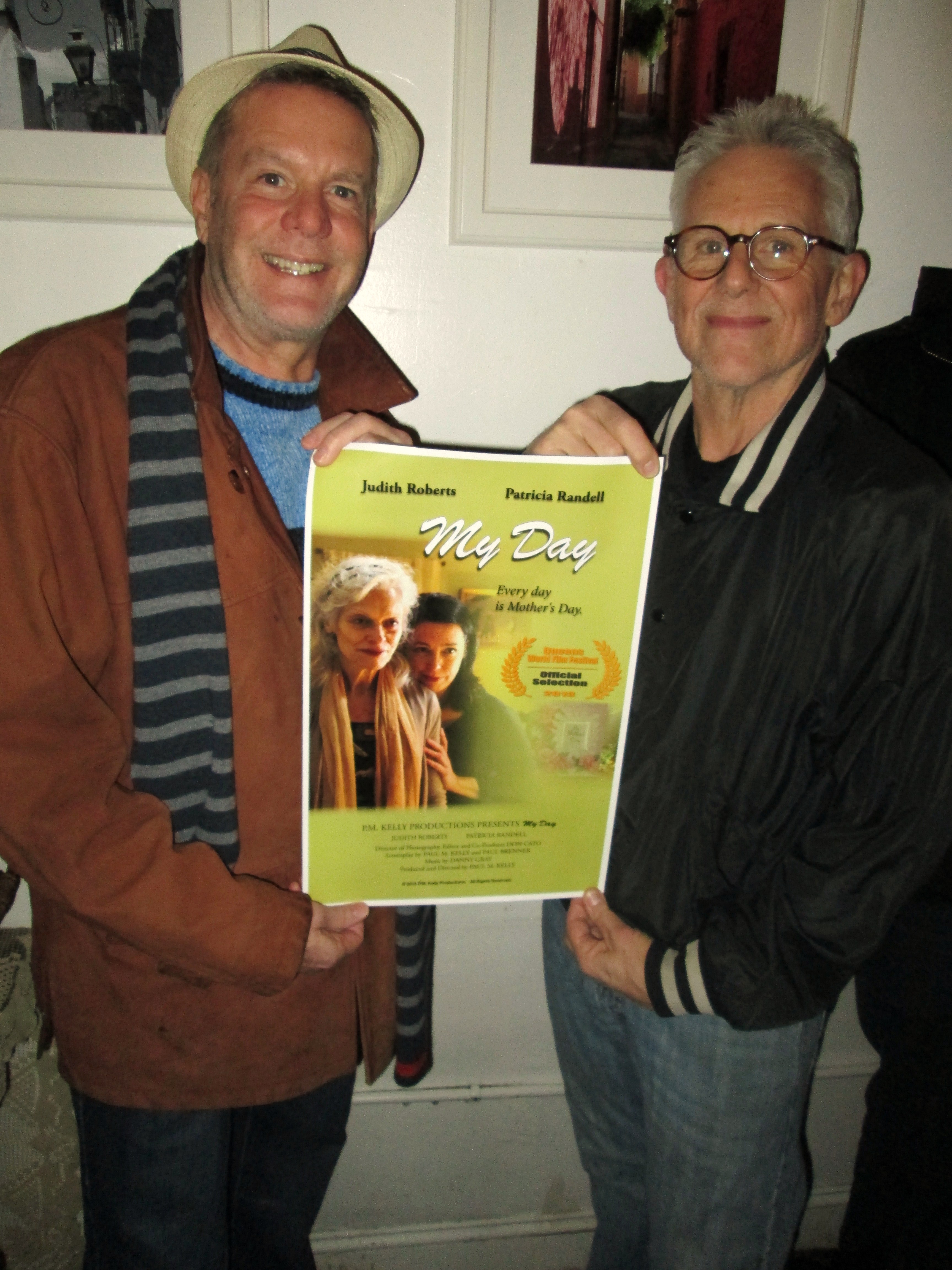 Queens World Film Festival Movie Trailer Party, March 3, 2013--Jackson Heights filmmakers, Paul Kelly and Don Cato.