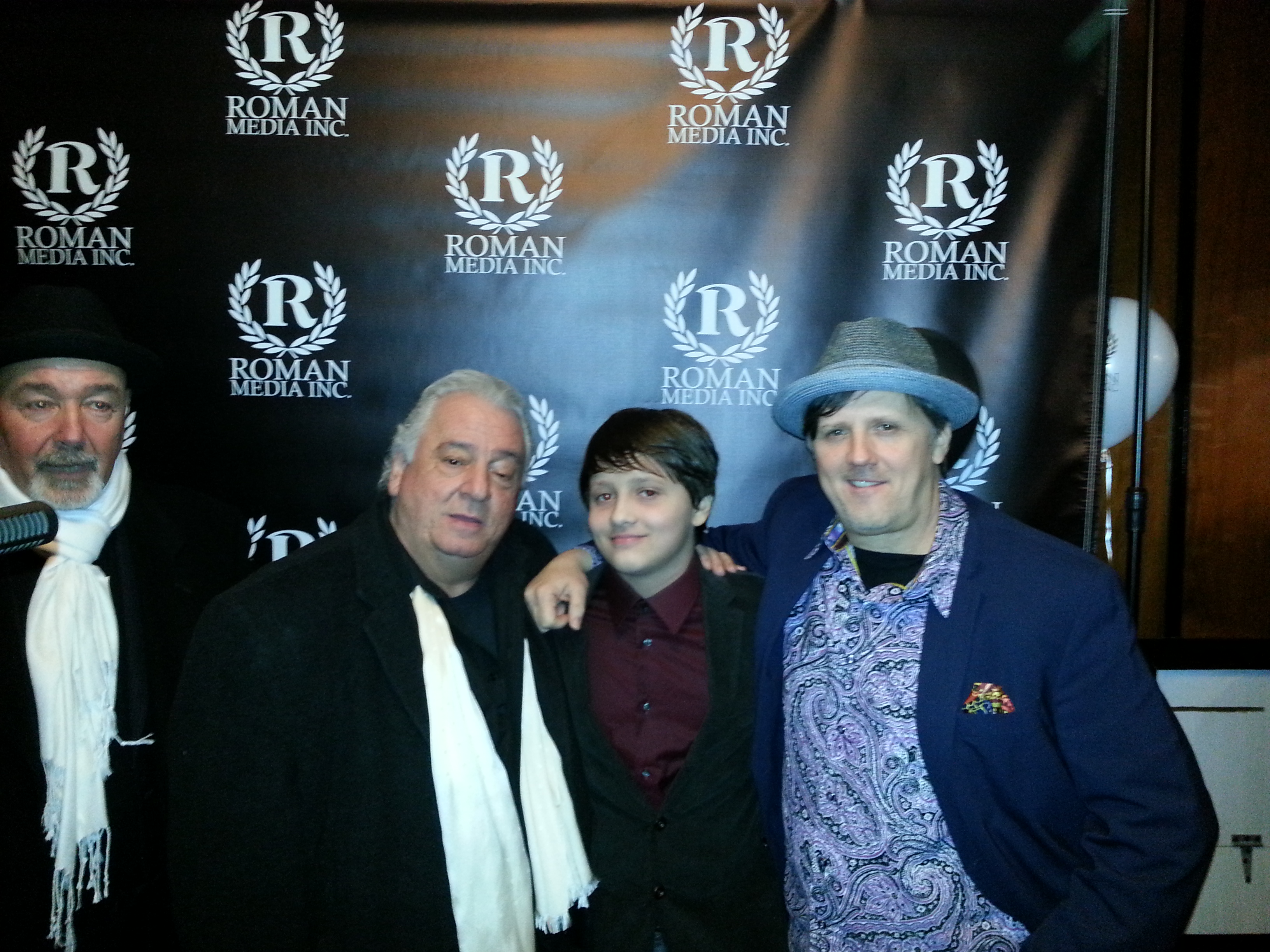 I'm with fellow actors, Donnie Tempesta on left, Vinny from the Sopranos, my son Ricky Kraby and Me!