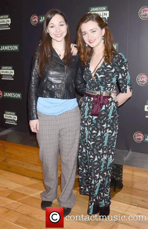Black Ice premiere Dublin, Amy Molloy (right) Jane McGrath (left) IFTA nominee for lead actress in Black Ice.