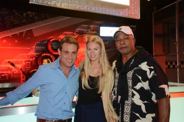 With wife Yulia Timonina and business partner Carl Weathers