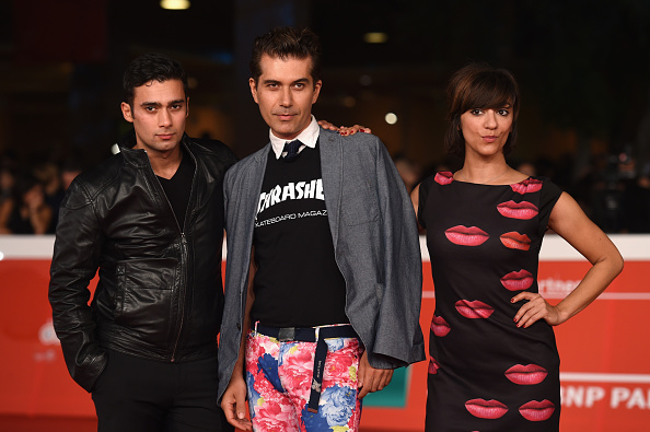 ROME, ITALY - OCTOBER 18: Arash Marandi, Reza Sixo Safai and Ana Lily Amirpour attend the 'A Girl Walks Home Alone at Night' Red Carpet during the 9th Rome Film Festival on October 18, 2014 in Rome, Italy.