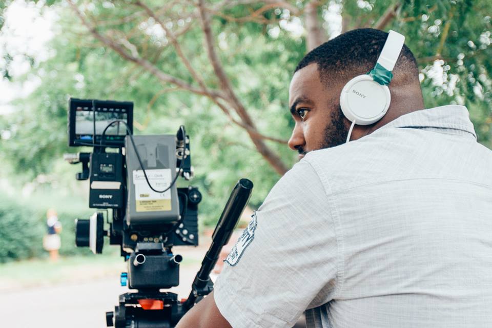 Terrell Lamont on the set of Hush Money.