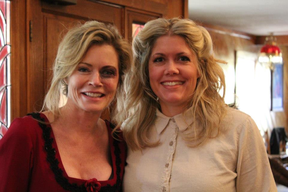 Sheree J. Wilson and Michele B. McGraw on the set of Jail Wagon