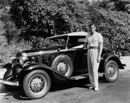 Johnny Weissmuller and his 1935 Chevrolet Circa 1936