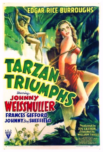 Frances Gifford and Johnny Weissmuller in Tarzan Triumphs (1943)