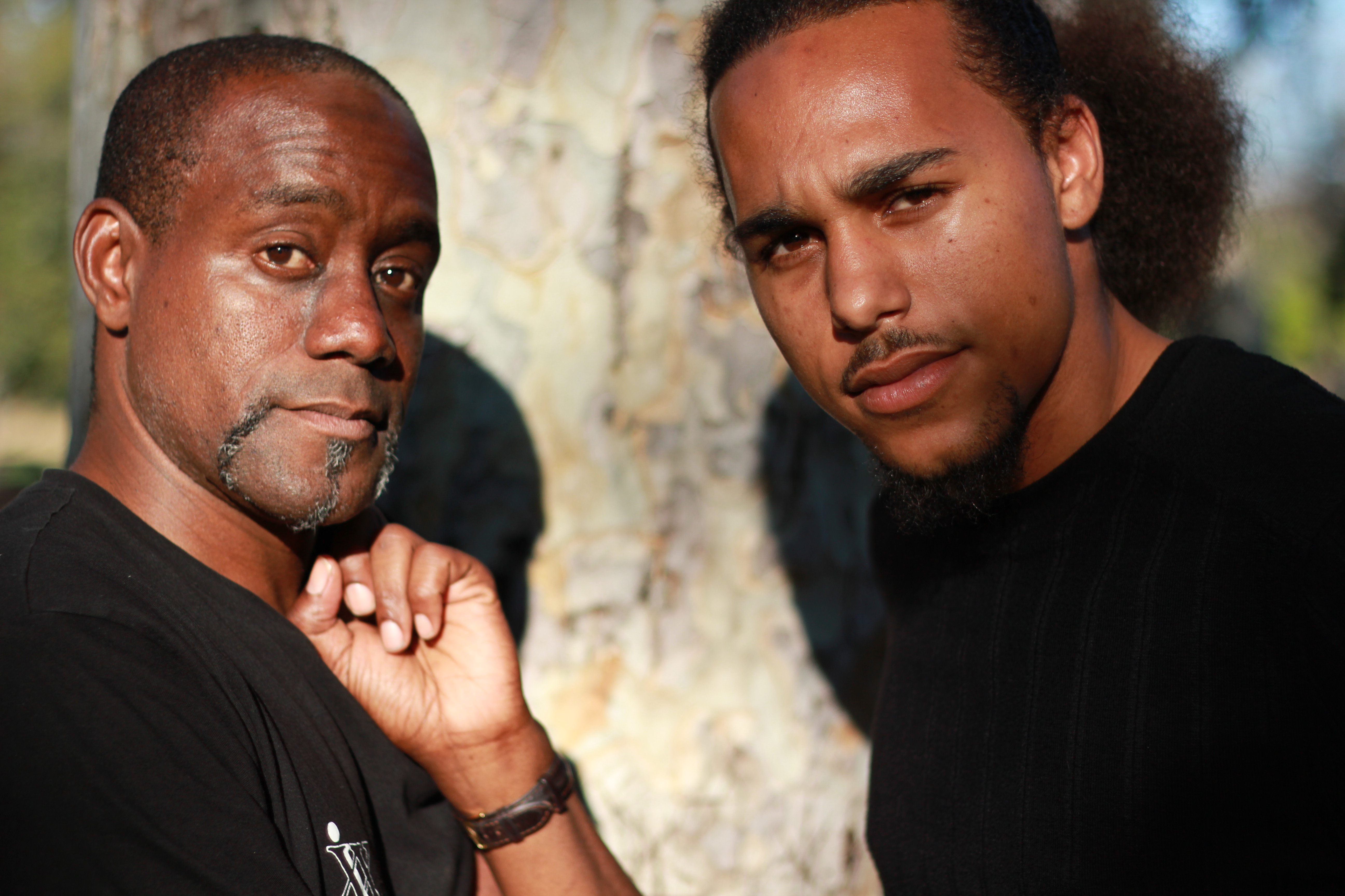 Cain & Eric Gerrod: producers on the photo shoot & video set at Johnny Carson Park in Burbank