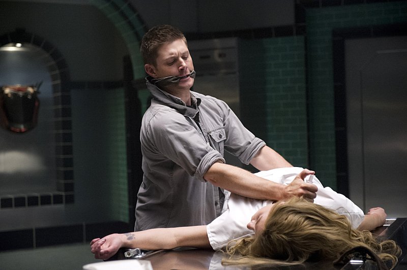 Still of Tatyana Forrest and Jensen Ackles in Supernatural (2015)