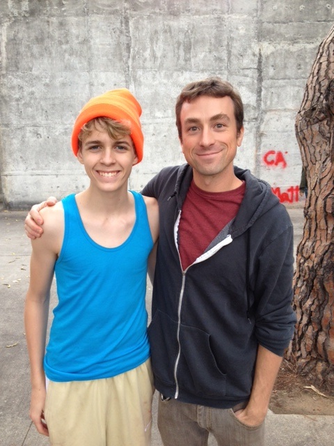 Matt with Matthew Knudsen on the set of TAG (short film) at UCLA