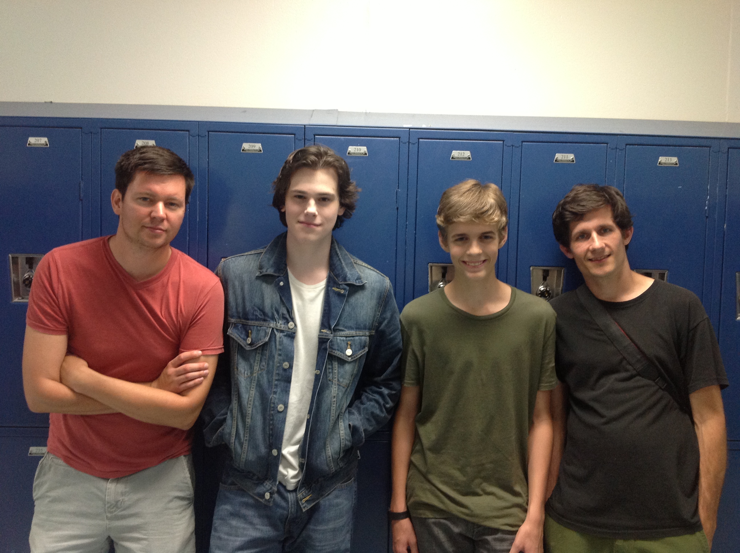 On the set of Locker 212 with Director Matt Nunn, Jacob Leinbach, and writer Josh Barkey