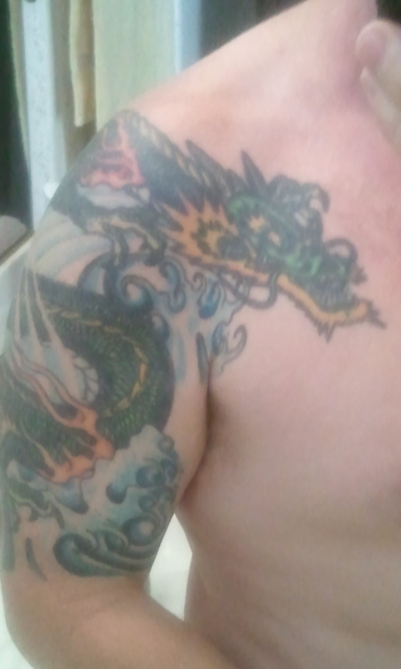 Dragon Tattoo on my left arm.This is a mirror image.
