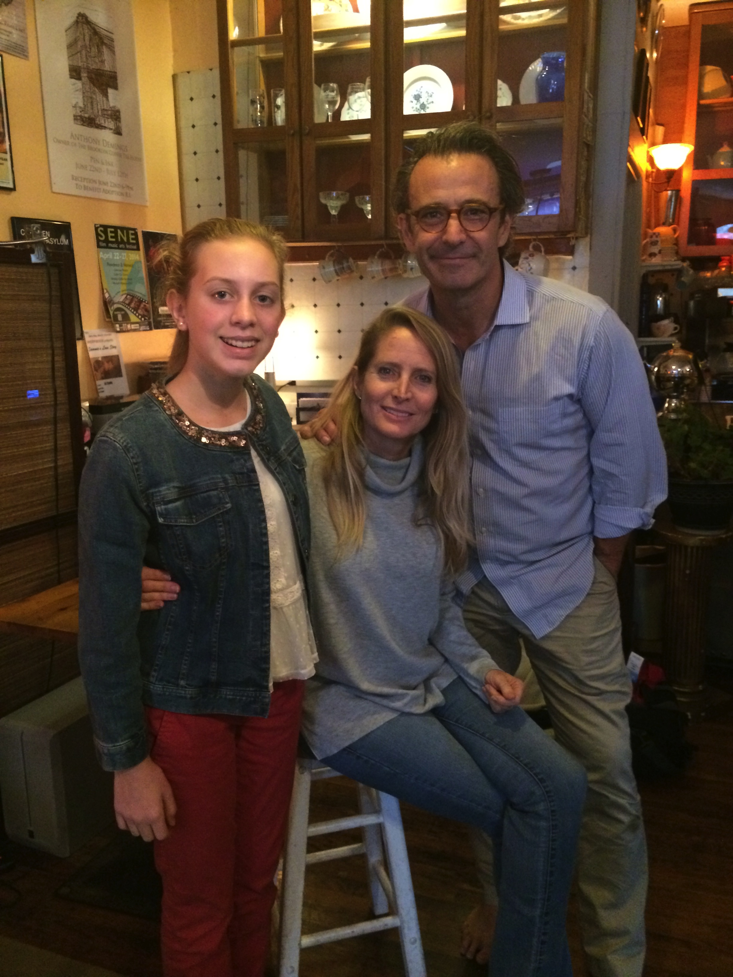 Haley with actors Jane Sibbett and Eric Lutes.