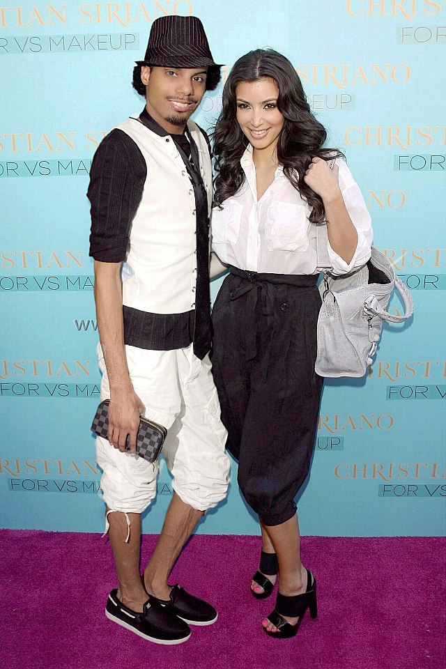 Steven Antonio & Kim Kardashian at 'The Christian Siriano VS Makeup Launch'