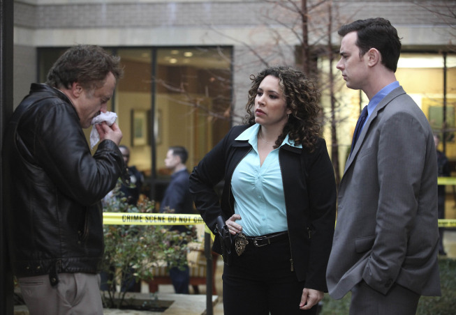 Still of Colin Hanks, Diana Maria Riva and Bradley Whitford in The Good Guys (2010)