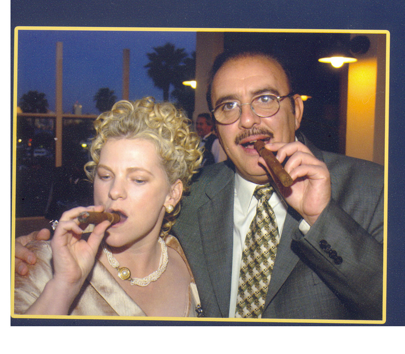 Kelly Moran with Cigar Aficionado & Billionaire movie investor/producer Saad Allos in Southern California.