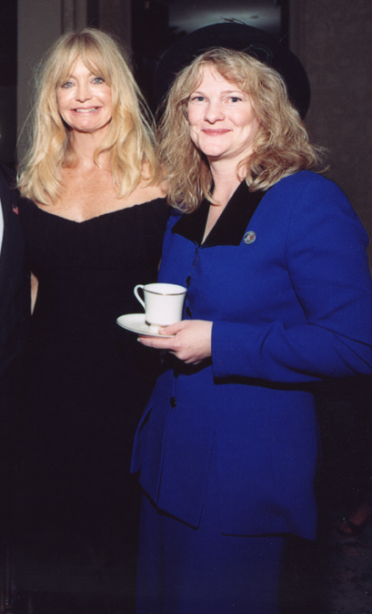 Kelly L. Moran with friend Goldie Hawn at 9/11 benefit in Washington DC