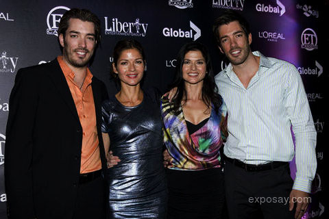 'Jonathan Silver Scott' (qv), 'Jill Hennessy' (qv), 'Jacqueline Hennessy' (qv) and 'Drew Scott (I)' (qv) at 2010 Entertainment Tonight Red Carpet Event during Toronto International Film Festival.