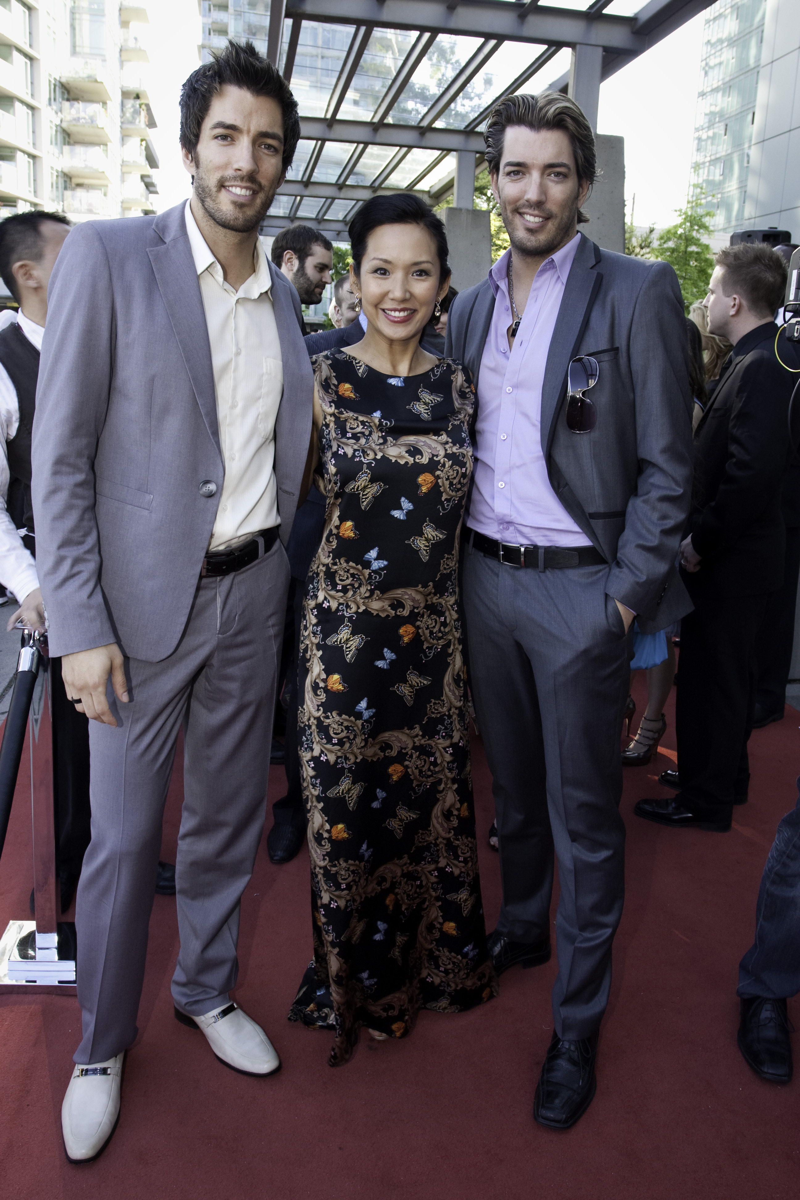 Drew Scott, Steph Song & Jonathan Silver Scott on 2010 Leo Awards Red Carpet