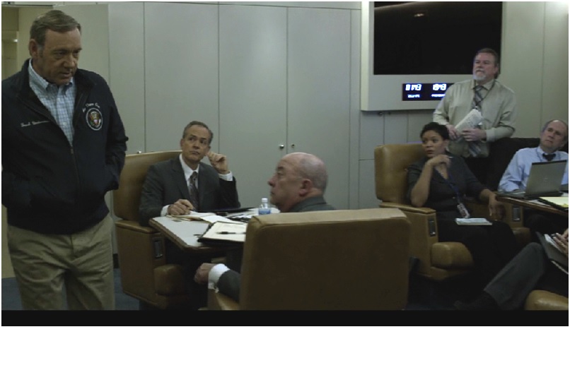 House Of Cards episode 3.9 on Air Force One with the president