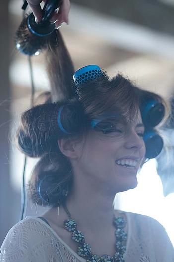 All smiles on set modeling for Click N Curl Hairtools! :)