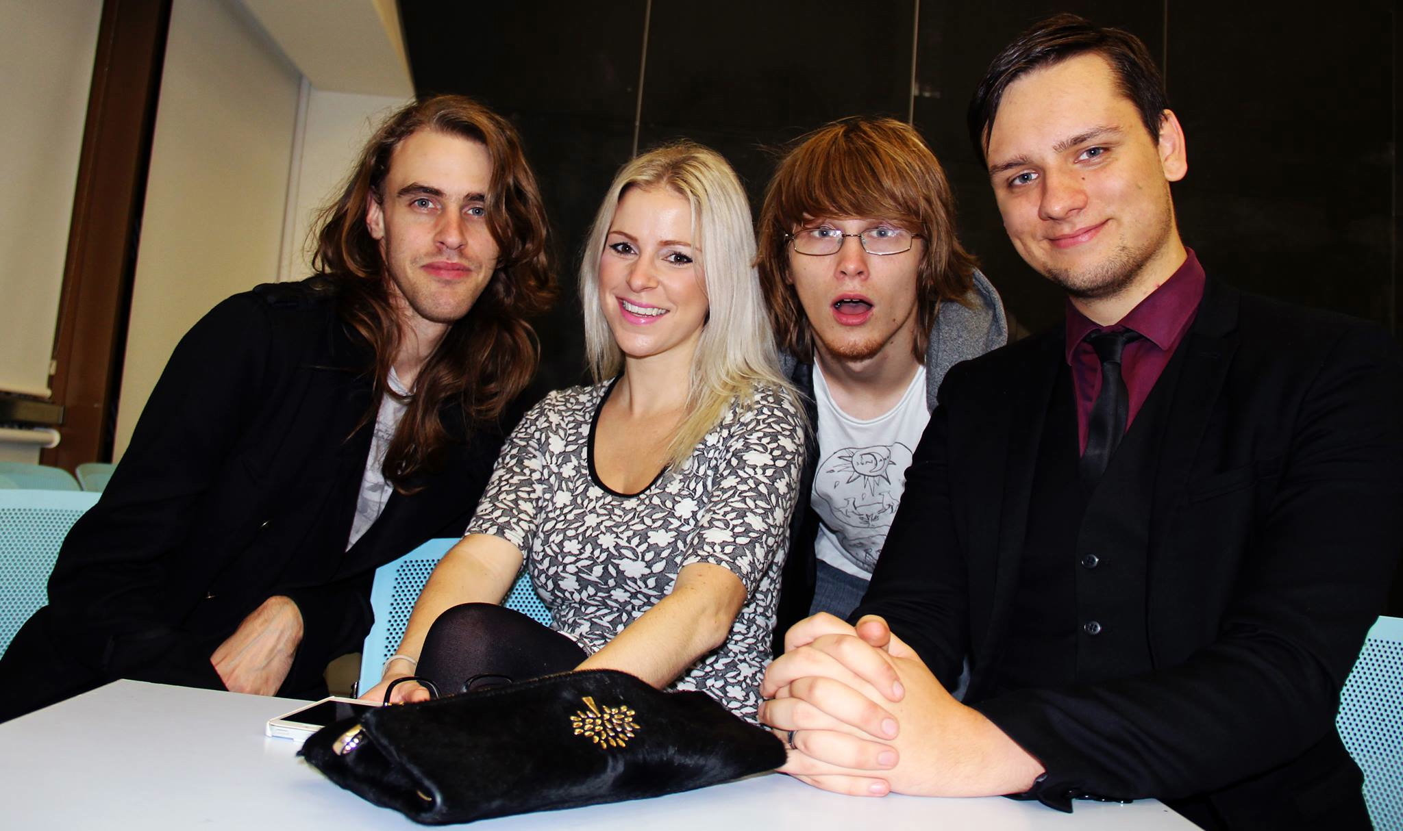 Last British Dragon at the Colchester Film Awards 2013 with Death Machine 666. From left to right... James Crow, Sarah Rose Denton, Josh Hughes and James Sibley.