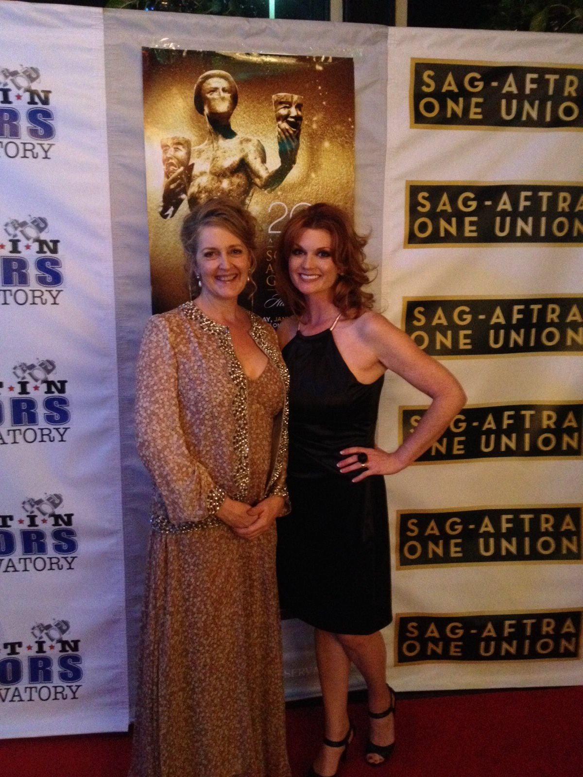With Carol Hickey at the SAG Awards viewing party in Austin, TX.