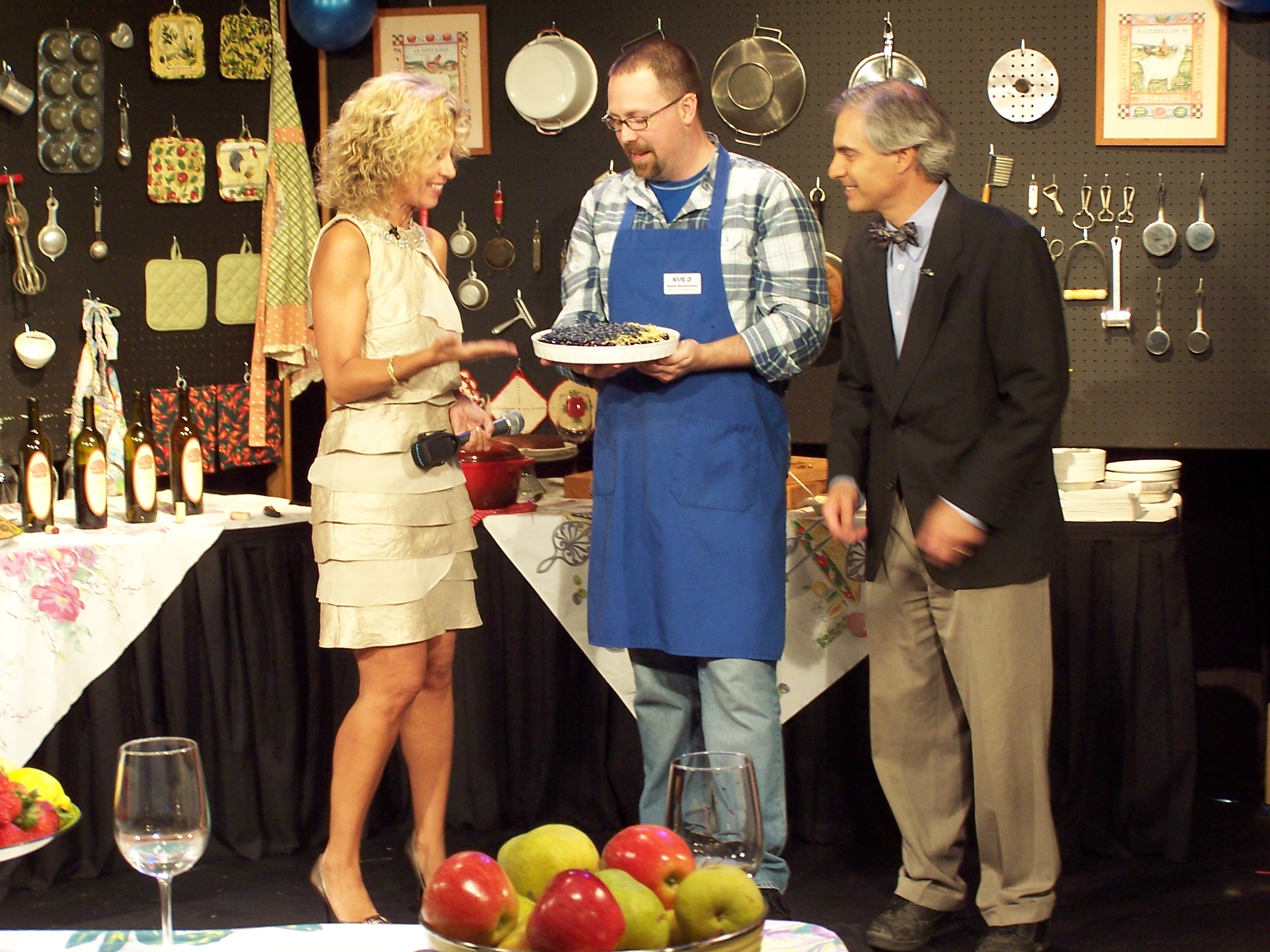 Heath interviewed by Sharon Gerber and Kevin Smith-Fagan, during the KVIE celebration of Julia Child's 100th Birthday