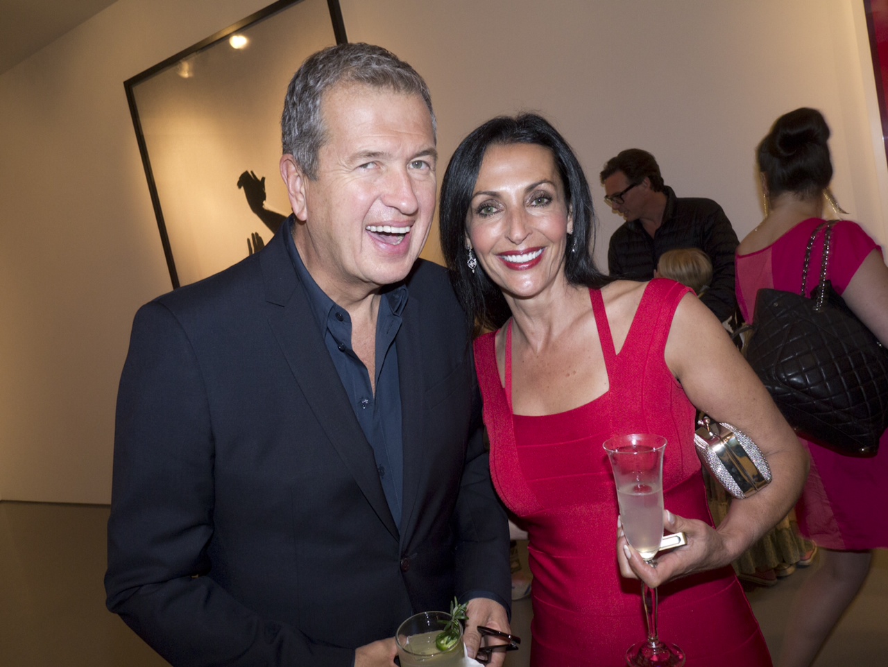 Mario Testino and Ghada Dergham at Prism Exhibit