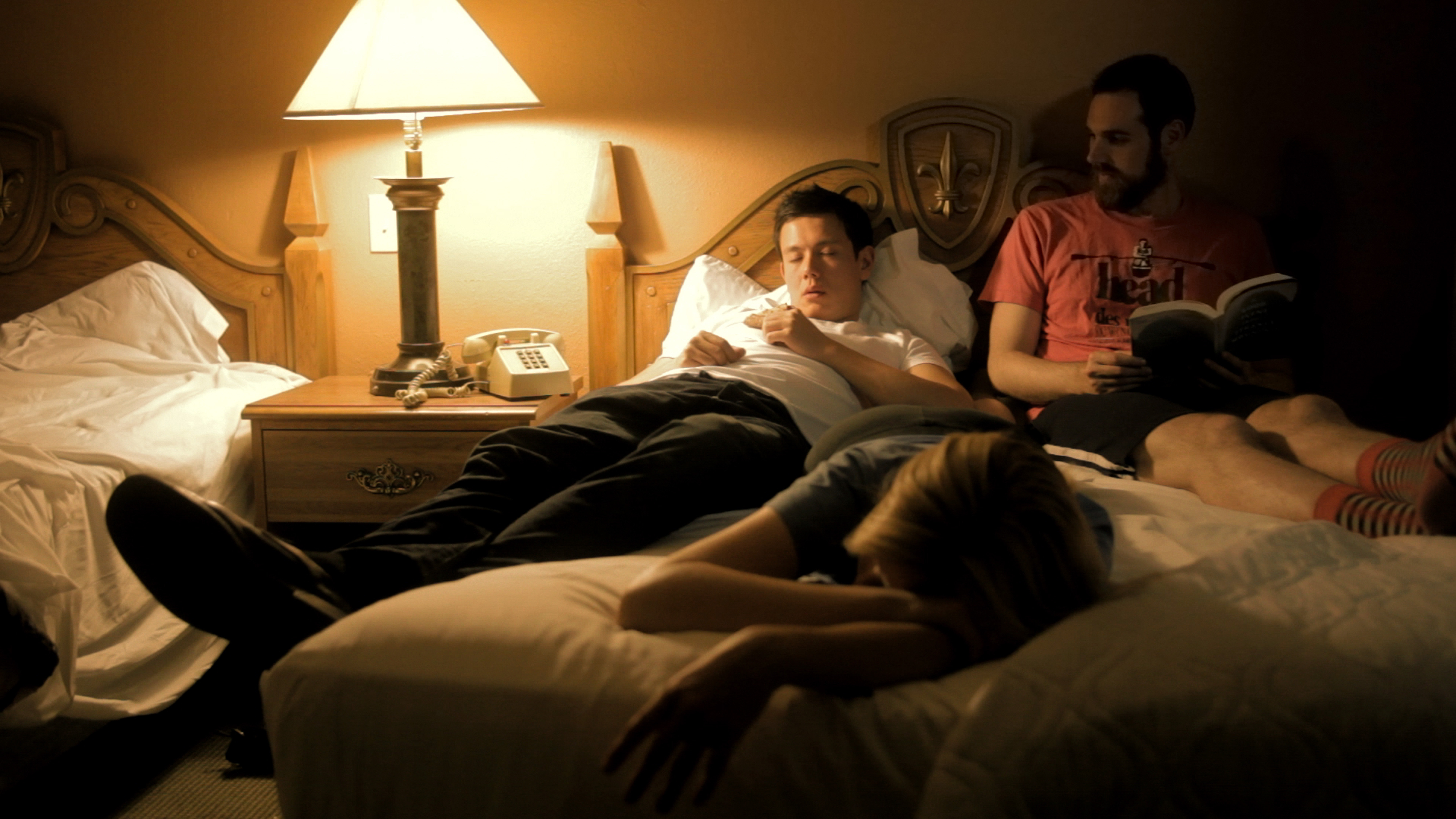 Lucas Kwan Peterson, Kyle Arrington and Jenni Melear in Dead Dad (2012)