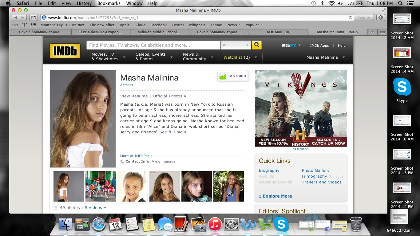 Masha Malinina in Top 5,000 IMDB