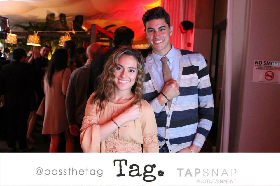 Christina Rosse and Eric Stanton Betts at the @PassTheTag event in Los Angeles, CA.