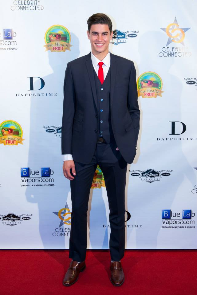 Eric Stanton Betts wearing Anthony Franco at the American Music Awards Gifting Suites for Coffee Scrub Delight.