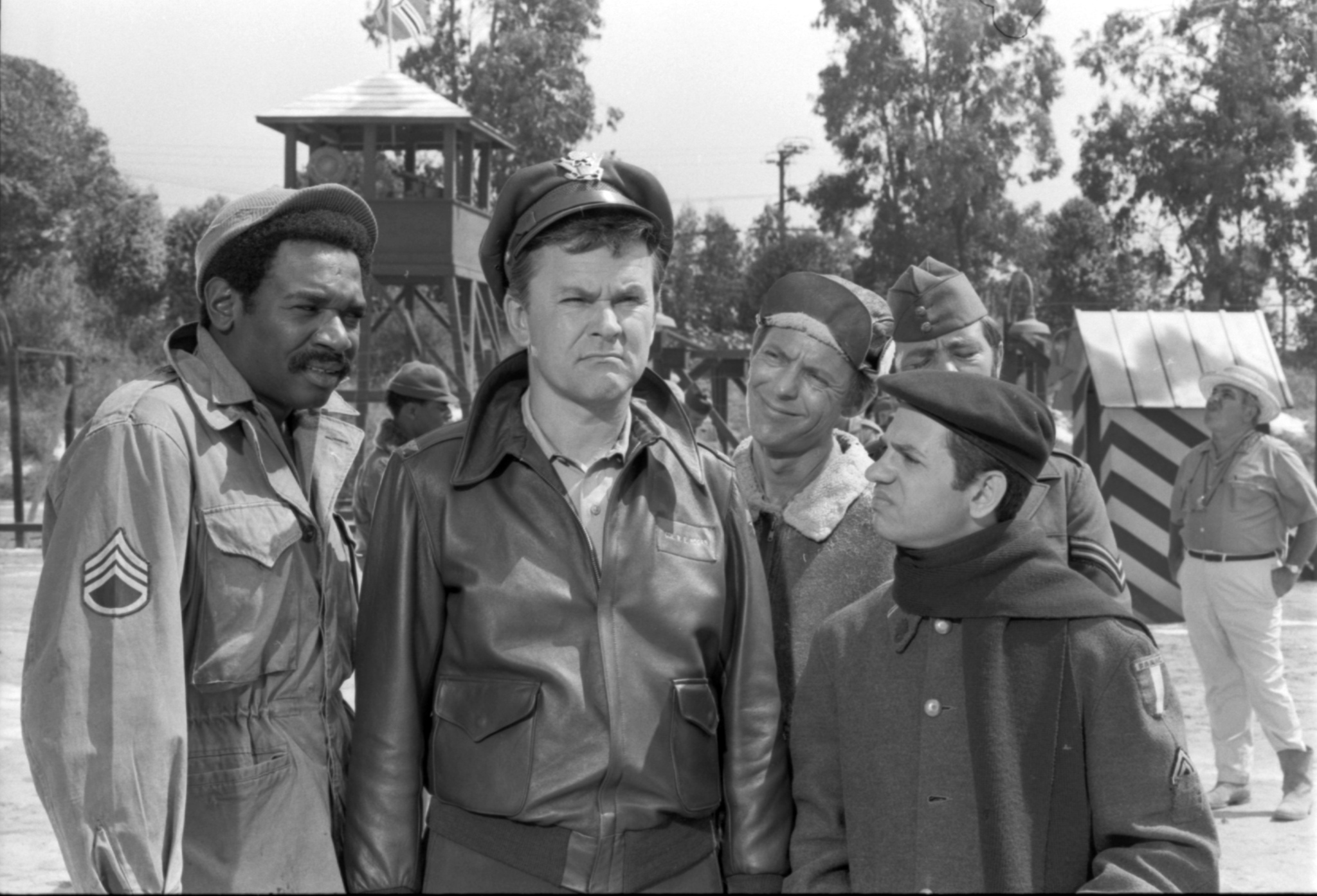 Still of Robert Clary, Bob Crane, Richard Dawson, Ivan Dixon and Larry Hovis in Hogan's Heroes (1965)