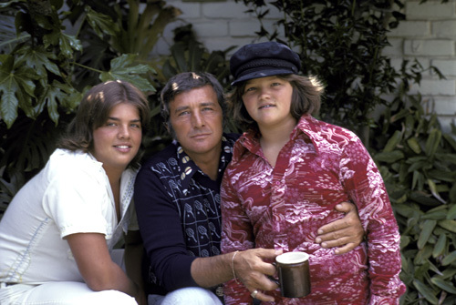 Richard Dawson with his children