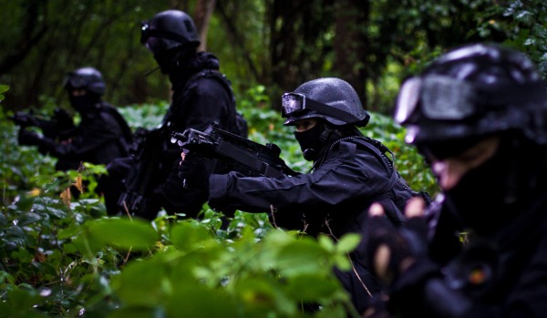 The SWAT team on the shoot of Crude