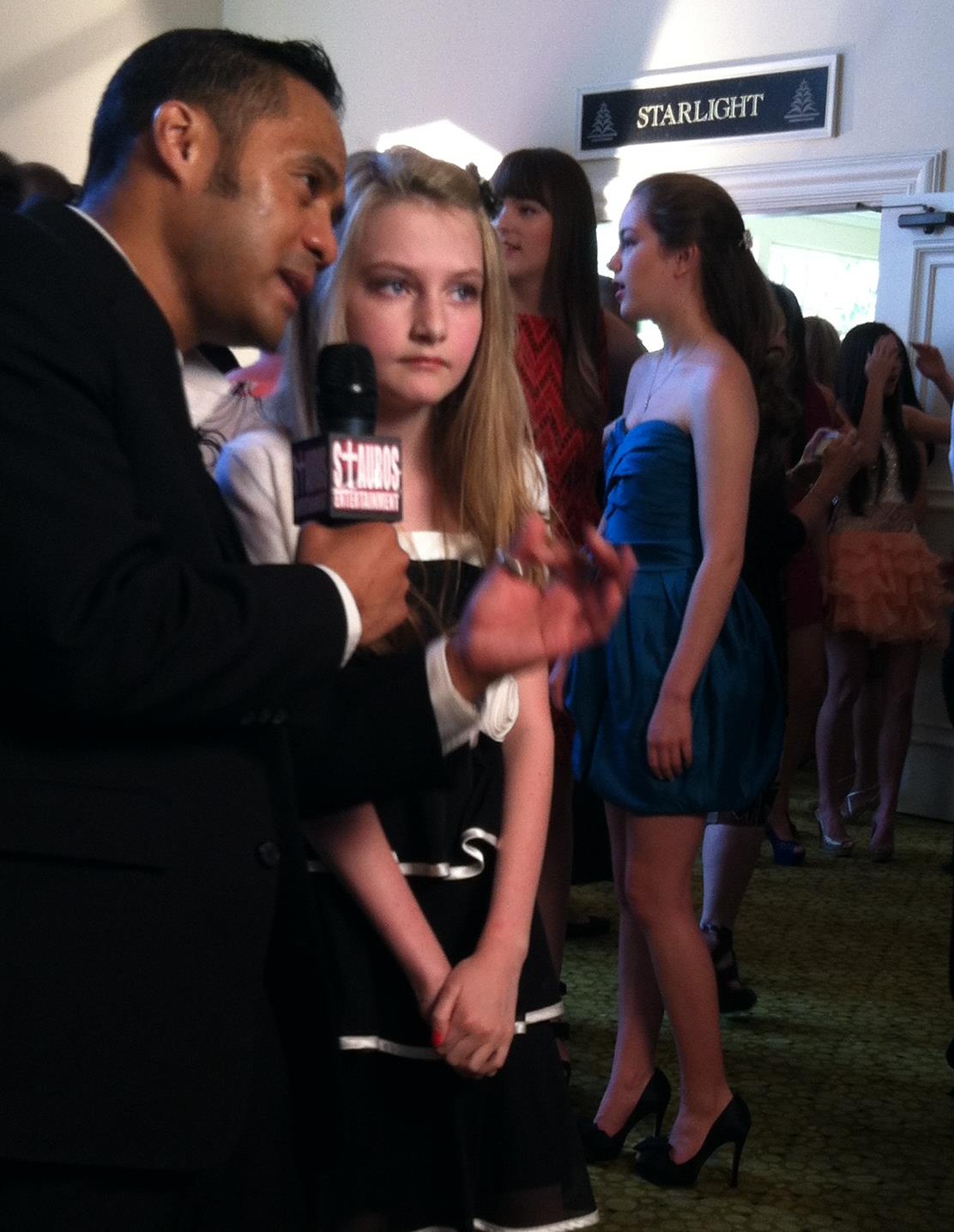 Ashly Switzer being interviewed at Young Artist Awards (2012)