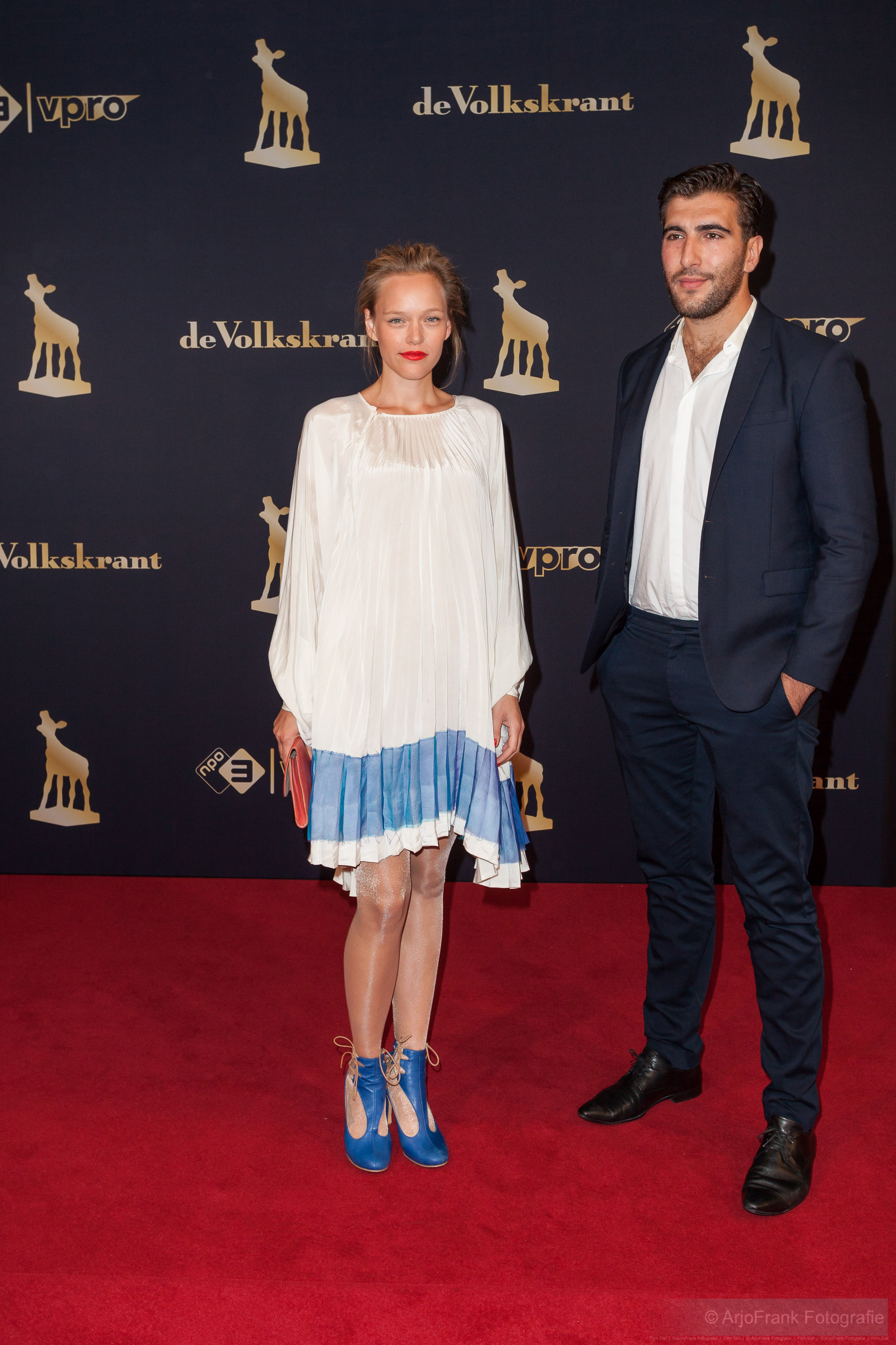 Livia Matthes and Mustafa Duygulu at the 35. Nederlands Filmfestival opening ceremony with the roadmovie J.Kessels