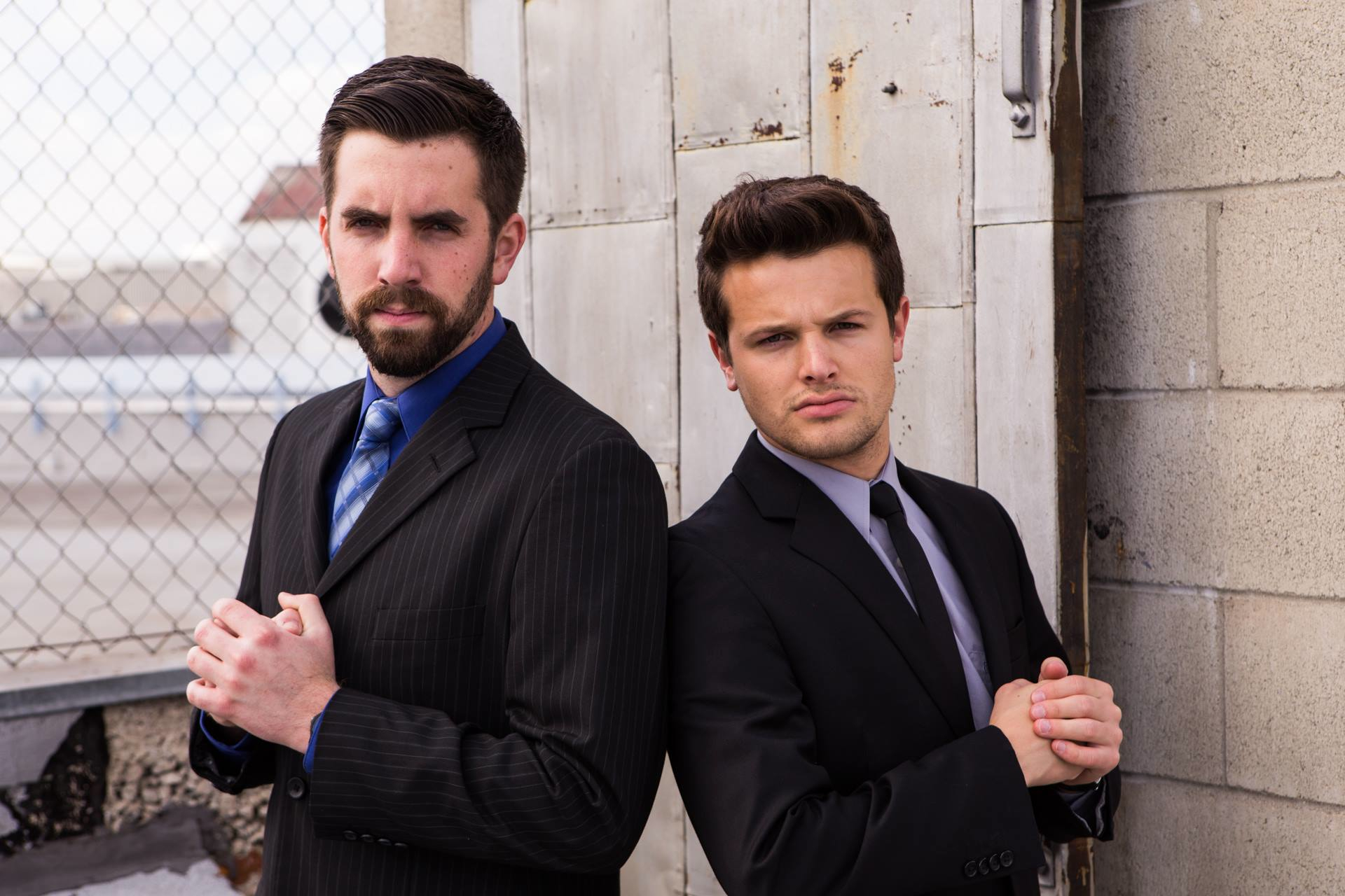 Mark Sipka and Trent Bruce in 2 Guys Running In Suits.