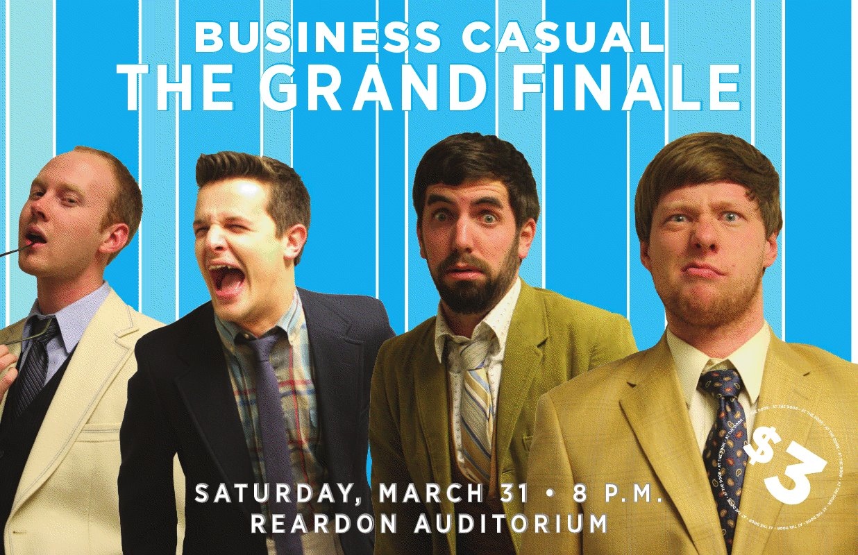 Sipka in the Business Casual Grand Finale poster.